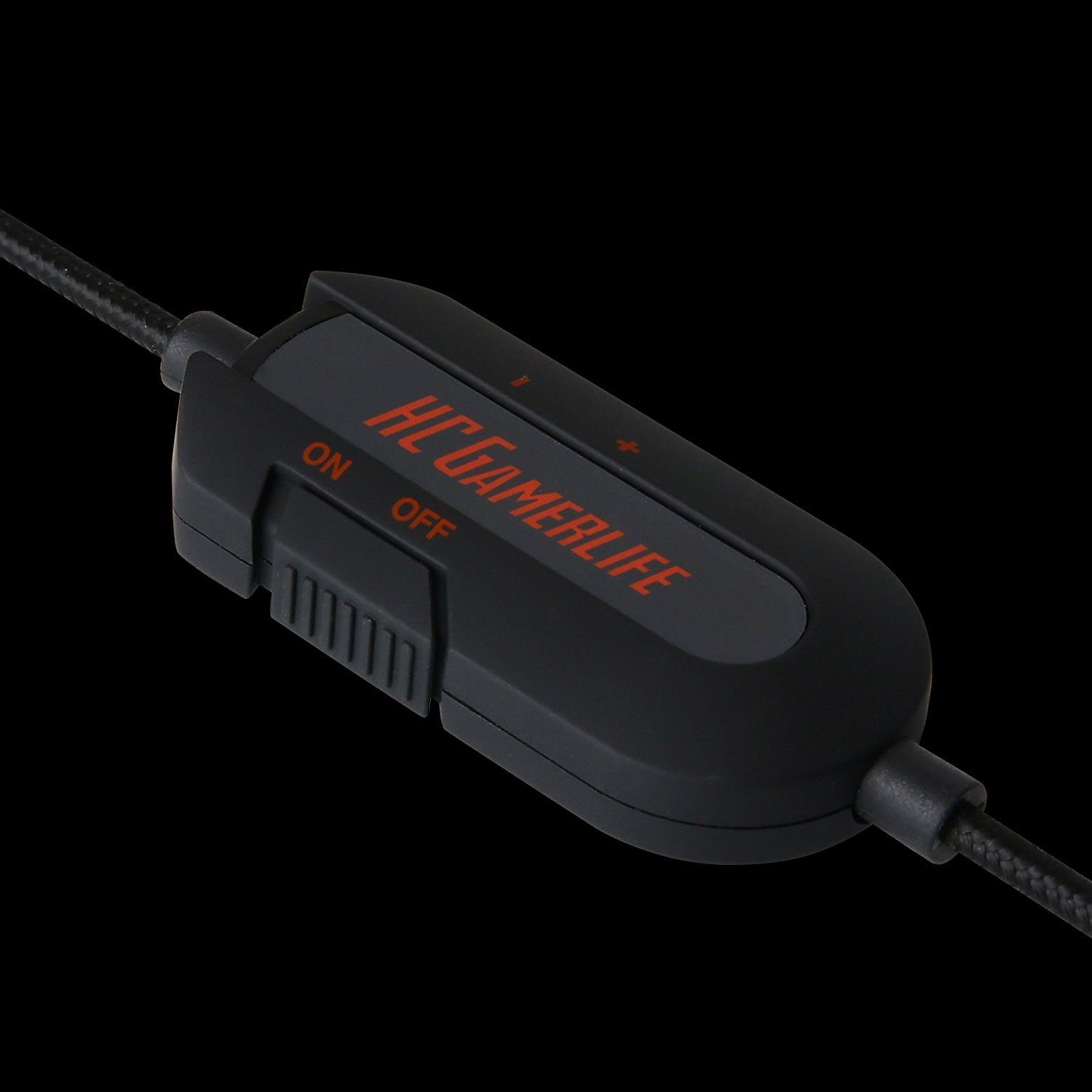 Close-up of the HCG1 inline mute and volume controller