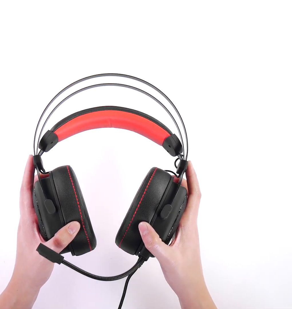 HCG1 held from the front with the detachable boom microphone attached